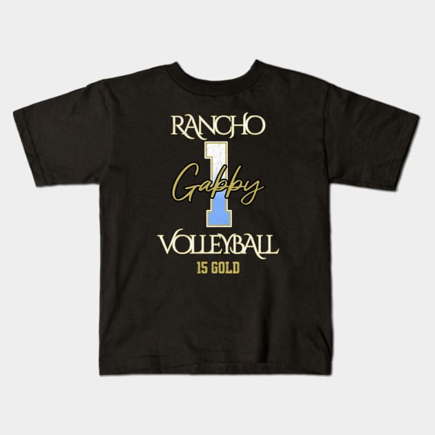 Gabby #1 Rancho VB (15 Gold) - Black Kids T-Shirt by Rancho Family Merch